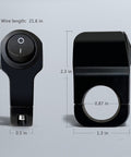 12V Waterproof Handlebar Switch For Motorcycles And ATVs UTVs And Scooters, Universal 7/8 Inch (22mm) Fit with dimensions on display
