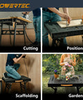 Beast Of A Heavy Duty Portable Folding Work Table With A 33.5 Inch By 24 Inch Surface Handles Up To 1650 Lbs For Woodworking and DIY.