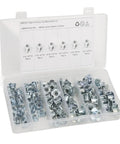 80Pcs T Nuts Set In Carbon Steel Galvanized Finish, pro grade pronged tee nuts in organized case