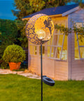 Solar Fairy Garden Lights Moon Star Glass Globe Pathway Stakes Waterproof Outdoor Decor for Patio Yard and Lawn Solar Powered Night Lighting Chill Vibes Ambient Glow for Backyard Ambiance