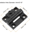Customizable Torque Cabinet Hinge Set For DIY Furniture And Cabinets 43x36mm Plastic Countersunk Hinges Black Finish 4 Pack Uxcell