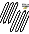 Vacuum sealer gasket set with six black foam gaskets for upper and lower, compatible with GERYON E2900/E2901.