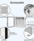 IP67 Waterproof ABS Plastic Junction Box With Clear Hinged Cover And Stainless Steel Latch, Heavy Duty Electrical Enclosure accessories