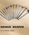 Diamond Grinding Bits Polishing Kit For Dremel Rotary Tools, 30 Piece Set With One Eighth Inch Shanks in various shapes.
