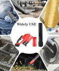Flat Bend Air Nozzle For M18 Fuel Leaf Blower concentrates air flow for drying debris and purging small gaps, shown in use.