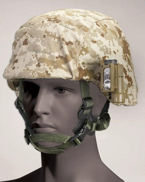 Sidewinder Compact 55 Lumen Hands Free Military Tac Ready Flashlight Helmet MOLLE Mount 185 Degree Rotating Head White Red Blue IR
