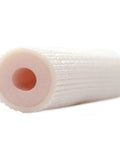 1/4-inch insulated copper tubing with white foam insulation; cross-section shows copper core for HVAC refrigerant lines.