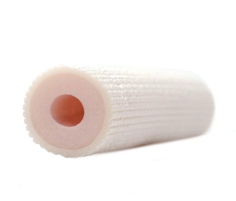 1/4-inch insulated copper tubing with white foam insulation; cross-section shows copper core for HVAC refrigerant lines.