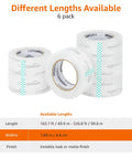 Crystal Clear Packing Tape Set, Heavy Duty BOPP with Water Based Adhesive, 1.88 Inch by 109 Yards, six pack image showing different lengths