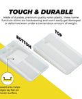 Clear Nylon Leveling Shims No More Wobble On Toilets Tables Beds And More Ribbed Non Slip Wedges Top and Bottom View