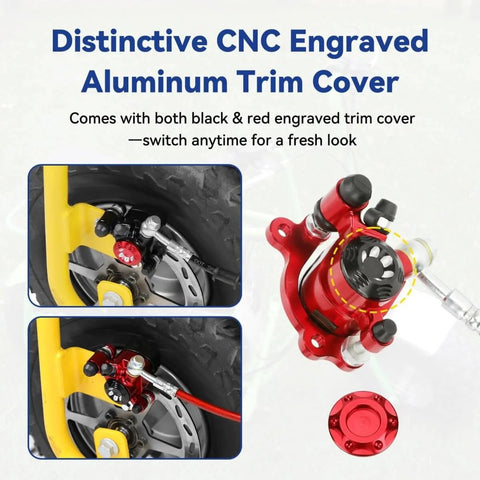 Must Have Mini Bike Hydraulic Brake Kit With Master Cylinder And Throttle Cable Assembly CNC Engraved Trim Cover