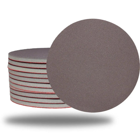 6-Inch Do-It-All Hook And Loop Sanding Sponges Discs 400-3000 Grit Wet Or Dry Pads stacked on flat surface