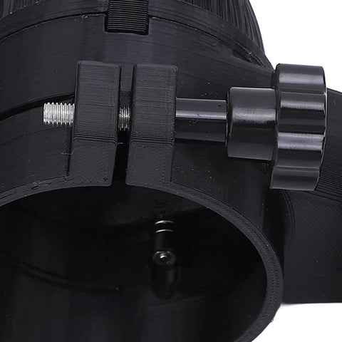 Close-up of Heavy Duty Cnc Router Dust Cover with Slick Magnetic Seal for 65 Mm Duct Piping and 1 Point 5 Kw Spindle Motor.