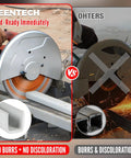 14 Inch 66T Cermet Metal Cutting Saw Blade With No Heat No Burrs And Sparks For Mild Steel Angle Iron And Pipe Pro Grade Precision TCG Grind 1 Inch Arbor Fits Evolution Chop Saws on metal cutting comparison with others