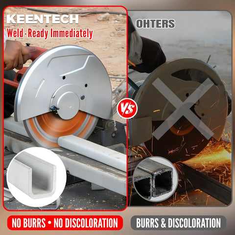 14 Inch 66T Cermet Metal Cutting Saw Blade With No Heat No Burrs And Sparks For Mild Steel Angle Iron And Pipe Pro Grade Precision TCG Grind 1 Inch Arbor Fits Evolution Chop Saws on metal cutting comparison with others