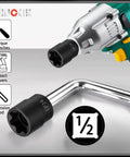 Heavy Duty One Half Drive Ep24 E Torx Plus Socket Six Point Female External Construction with impact driver for maximum grip.