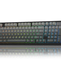 Top Shelf Triple Mode Wireless Gaming Mechanical Keyboard With Full Number Pad And Slick Volume Knob Seamless Bluetooth And Usb C Wired Flex For Pro Gamers, sleek design with RGB backlighting.