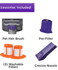 Accessories for 20V Max Handheld Vacuum For Pets With Advanced Clean Four Times More Suction Power Anti Tangle Motorized Rubber Bristles
