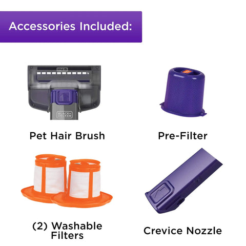 Accessories for 20V Max Handheld Vacuum For Pets With Advanced Clean Four Times More Suction Power Anti Tangle Motorized Rubber Bristles