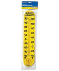 Classroom Thermometer Wall Mounted For Fahrenheit And Celsius Readouts Indoor Outdoor Use Durable Recessed Tube Prevents Breakage Kid Friendly Temperature Gauge For Ages 6 And Up, yellow plastic wall thermometer