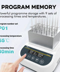 Gel Heating And Cooling Machine With 15 Wells For 1 ml Syringes, digital display, precise temperature and program memory settings shown