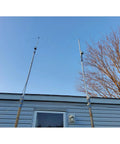 Dual Grab And Go Portable Active Loop Antenna on rooftop for shortwave radios with full band coverage 0.5-500 MHz, 30 dBi gain.