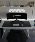 Massive 60 By 30 Inch Gaming Desk Mat With 4mm Thick Cloth Surface, Stitched Edges, And Non Slip Rubber Base for gaming setup
