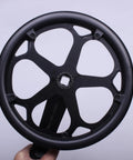 Heavy Duty Bike Crankset With 46T 48T 52T Chainrings, forged aluminum arms, steel chainring, double chainring guard
