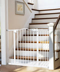 Adjustable Baby Gate For Pets 29 To 39.6 Inches Wide, 30 Inch Tall, Auto Close On Both Sides, One Hand Opening, Dual Lock Safety