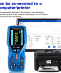 Portable Surface Roughness Tester and Profilometer with 0.001 µm Resolution, Ra Rz Rq Rt, connected to computer for data printing