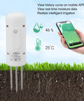 Plant Monitor Soil Test Kit for Indoor Outdoor Gardens, Bluetooth and Zigbee Smart Plant Sensor displaying real-time data via mobile app