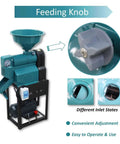 Commercial Coffee Cocoa Bean Huller And Dehuller Peeling Machine With 330 Pounds Per Hour Capacity showing feeding knob and inlet states.