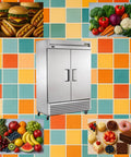 No Fuss Solid Swing Door Reach In Commercial Fridge for fresh food storage in busy kitchens, featuring sturdy stainless steel design.