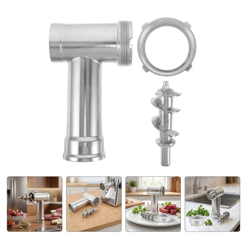 Electric Meat Grinder Replacement Parts Aluminum Alloy Grinder Tube For Home Kitchen Sturdy Meat Mincer Spare Tool Kit To Speed Up Grinding And Make Sausage Like A Pro, aluminum tube with auger