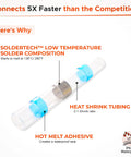 Image of Waterproof Solder Seal Wire Connectors Kit, 500 Pcs Heat Shrink Splice with IP67 rating, showing solder composition.