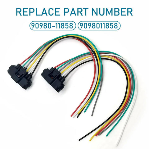 Six Wire TPS Plug Kit With Six Plug Throttle Body Harness Receptacle For Most Cars Black DJ7045A 3.5 21 1J0973724 OEM