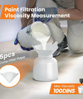 Person preparing paint with cone filter paper for 700W HVLP Paint Sprayer With 1400ml Large Capacity Tank Electric Spray Gun
