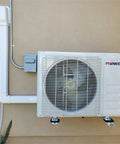 Installed 3 Inch PVC Line Set Cover Kit 11.3 Feet Tubing Cover For Mini Split Central Air Conditioner And Heat Pump