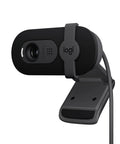 Hella Crisp Full Hd 1080p Webcam for Streaming and Remote Meetings with adjustable clip and cable, side view.