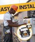 Technician installing Heavy Duty 2 Pole 30A AC Contactor For HVAC And Refrigeration, 120V Coil, Ideal For Air Conditioners, Condensers
