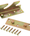 Heavy Duty Bed Rail Fittings With No Mortise Bed Brackets And Rust Proof Galvanized Steel Connectors, including screws