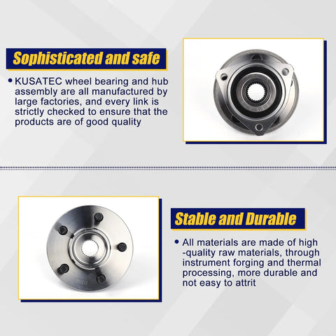 Close-up of 2 Pack Beefed Up Front Wheel Hub And Bearing Assembly For 1999 To 2001 Jeep Cherokee And 2000 To 2006 TJ Wrangler
