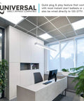 Office with 2ft LED Tube Light T8 Replacement 11W 17W Equivalent 4000K Cool White 1100 Lumens Lit Brighten Up Fluorescent Tube