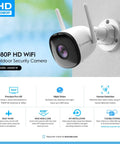 1080P Outdoor WiFi Security Cam With 102 Degree Field Of View, 98ft Night Vision, Built In Mic, 2MP Bullet IP Surveillance for Smart Home