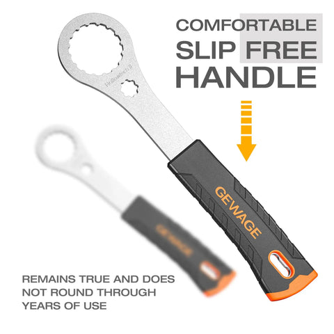 Pro Grade Bottom Bracket Tool For Removal And Installation Fits Shimano Hollowtech II BB9000 BBR60 12x46mm with slip-free handle