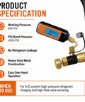 Quarter Inch Core Control Tool For R410a And R22 Refrigerant Charging Gauge Guards Your Gauge From High Pressure Surges By Isolating Valve Core Replacement For CCT14 Pro DIY Refrigeration Tool, black and brass HVAC tool