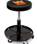 Rolling Mechanic Stool With 300 Pound Capacity Pneumatic Height Adjustment From 15 To 20 Inches Five Two Point Five Inch Swiveling