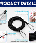 Heavy Duty 118 Inch Lily Pad Bungee Cord With Floating Locking Carabiners for secure mooring with metal buckles and elastic design