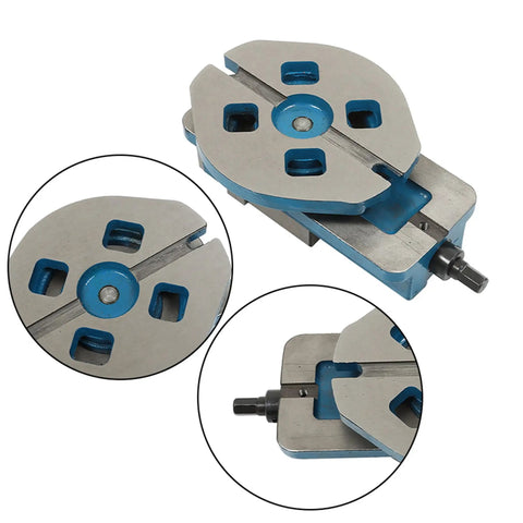 Badass 2 Inch Mill Vise Featuring A Smooth 360 Degree Swivel Base Built Tough As Nails Using Premium Cast Iron Construction For Shop Floor Clamping Tasks, detailed view of jaws.