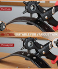 2 In 1 Leather Hole Punch And Eyelet Setter Tool for belts showing rotating punch head and eyelet press function